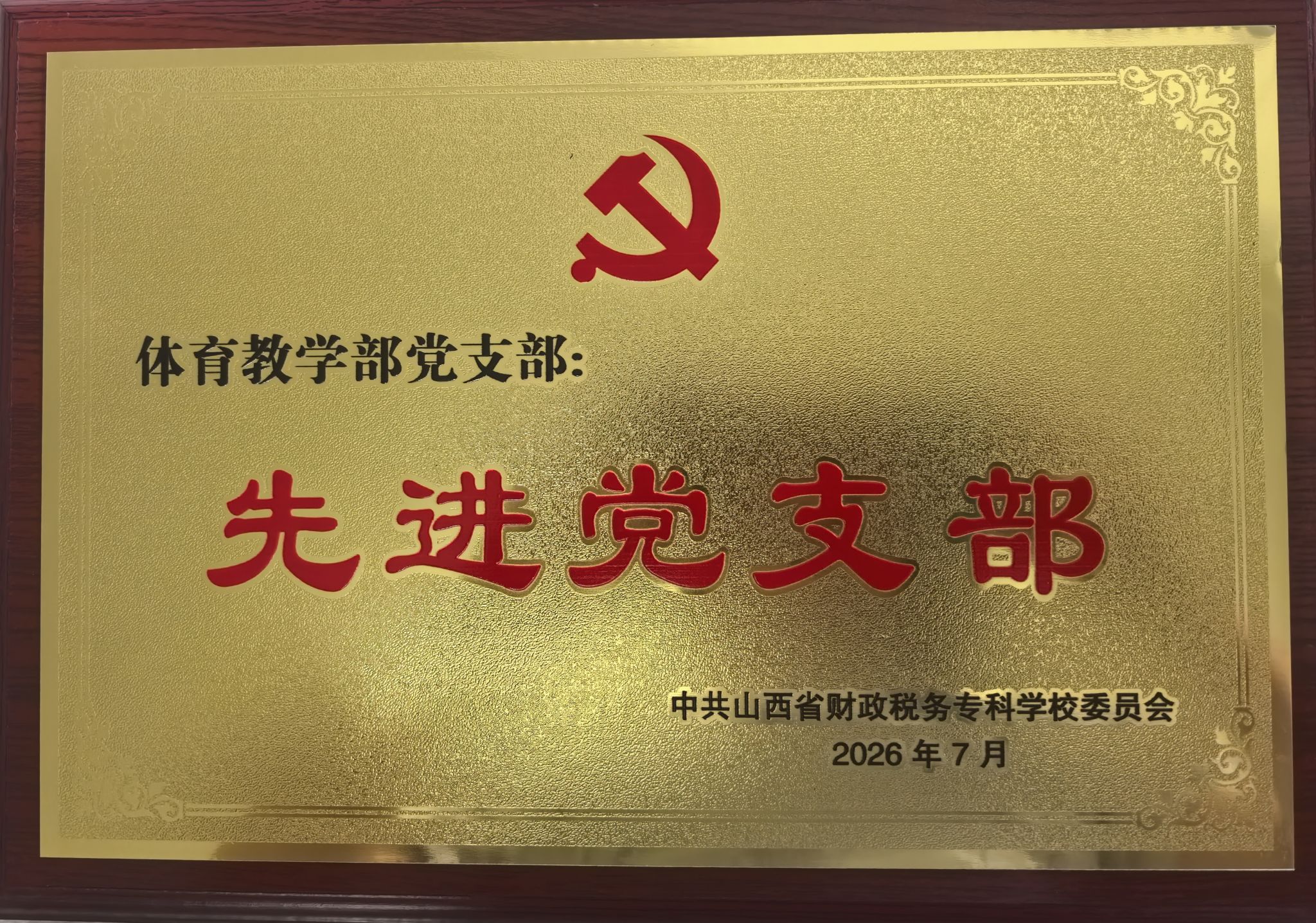 体育韦德体育官网限时优惠部党支部荣获